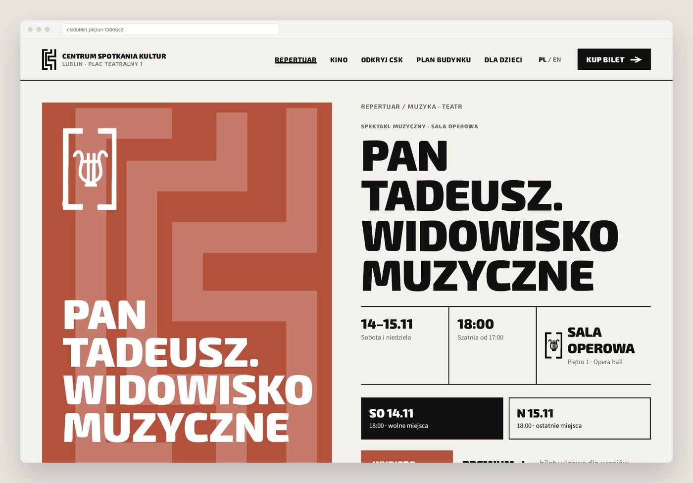 Wydarzenie z trasą do fotela