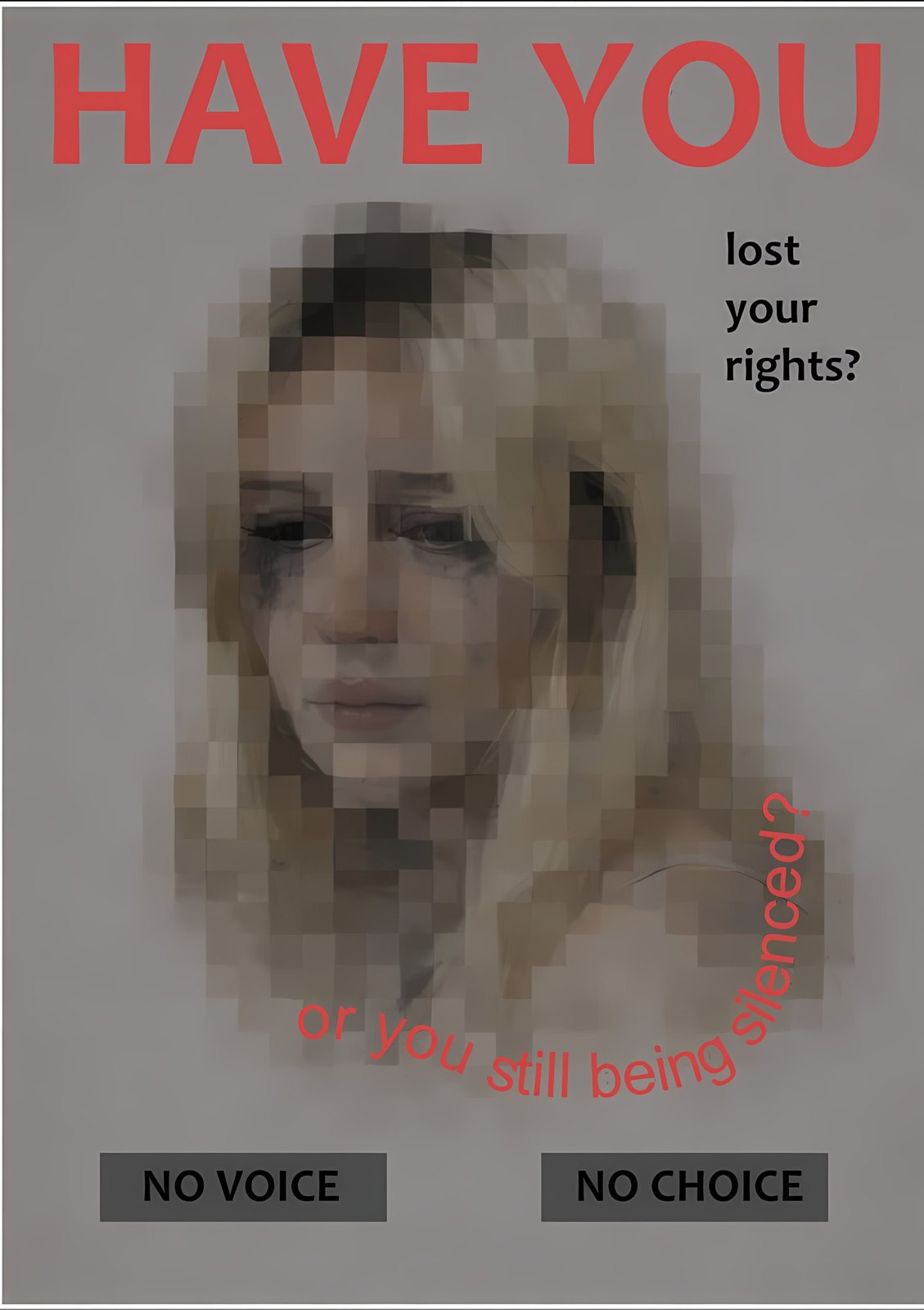 Have you lost your rights? — poster from the series No One Gets to Decide for Me