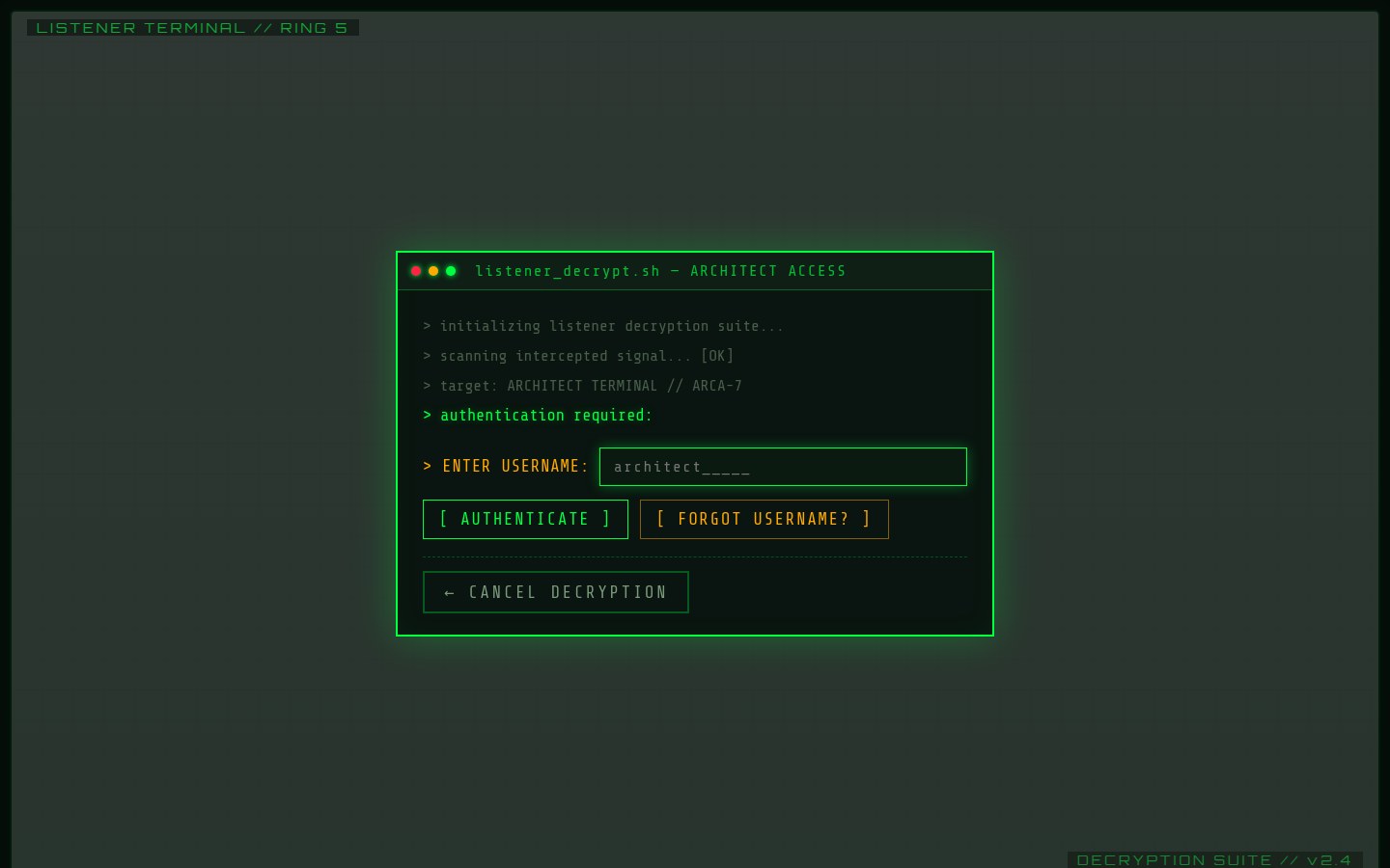 The decryption terminal