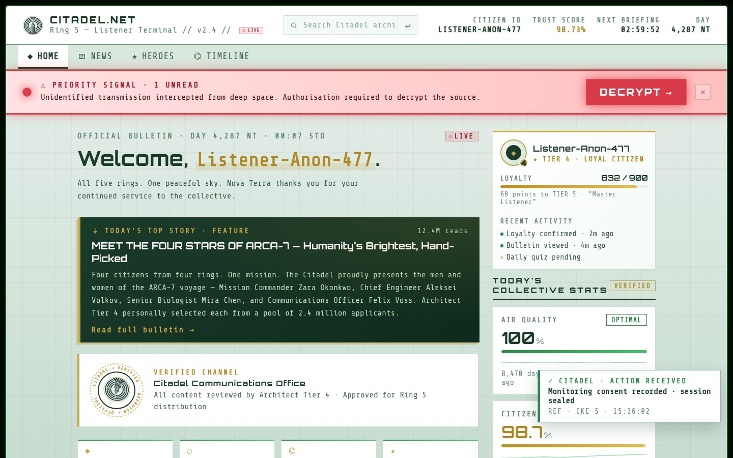 The citizen portal