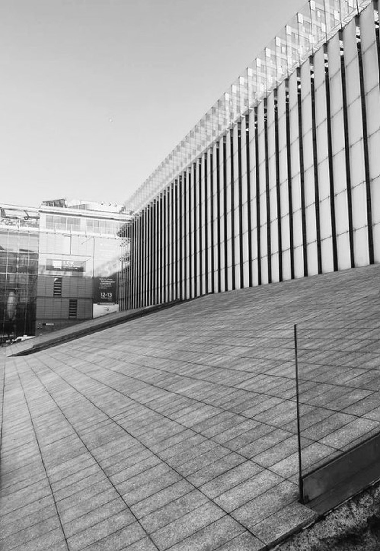 The building: brick, glass, rhythm