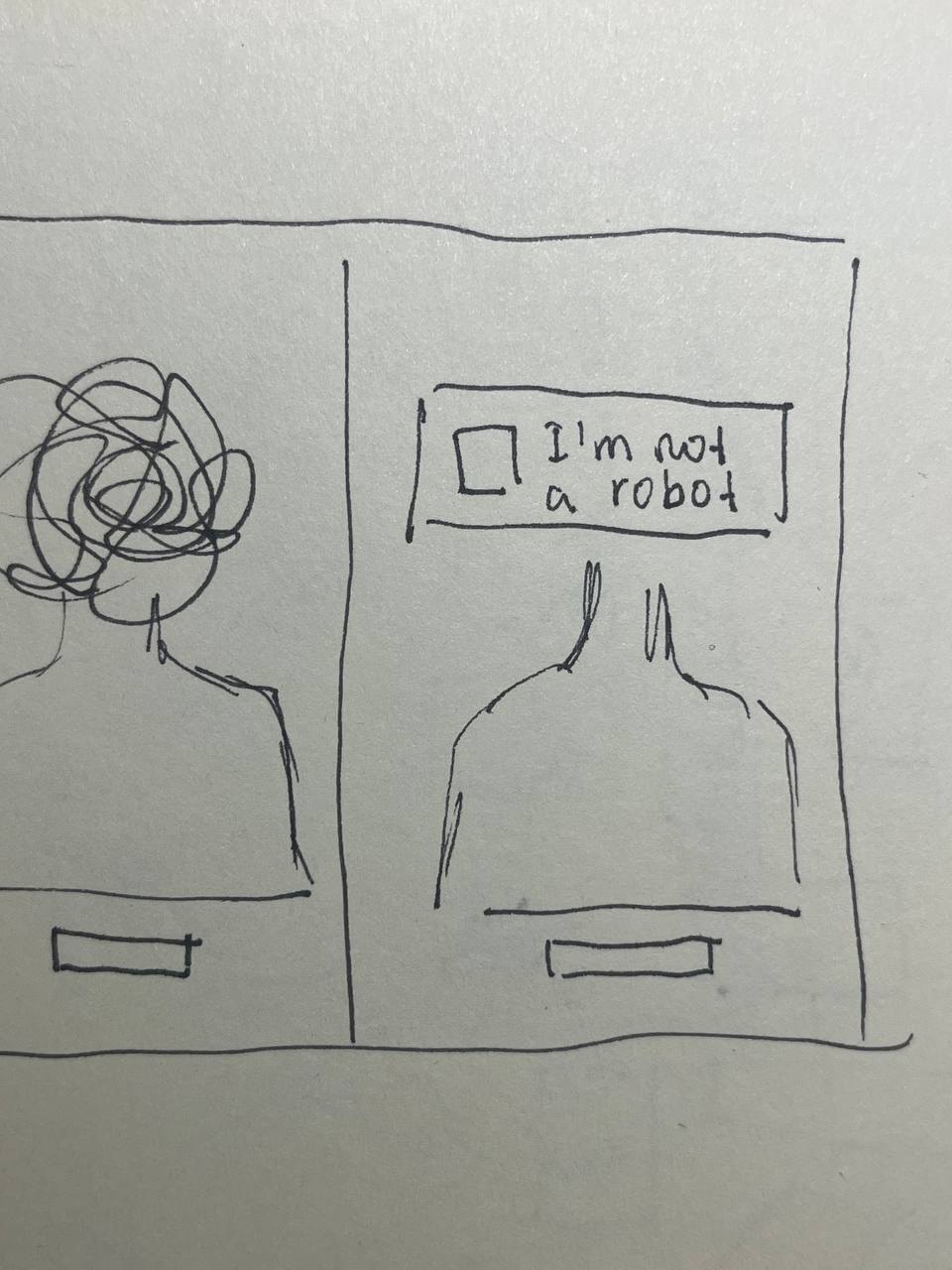 Wireframes for the error window